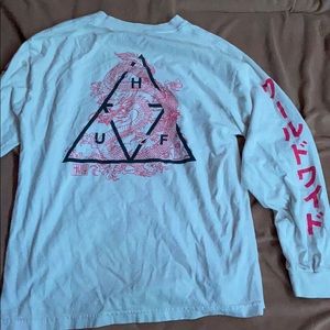 HUF Men’s medium Skate dragon decal shirt